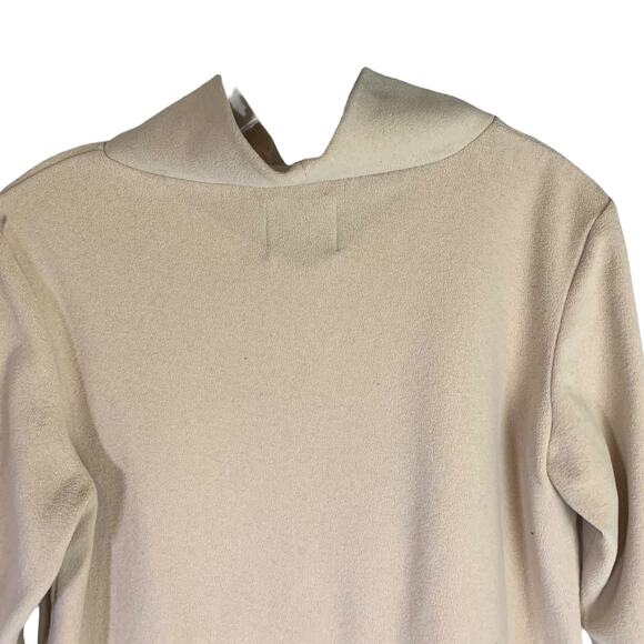 Dudley Stephens Sweater Womens Sz M Beige Park Slope Vello Fleece Turtleneck Top - Picture 4 of 10